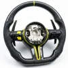 Drive with Confidence and Stand Out in Every Journey Carbon Fiber BMW Steering Wheel with Bold Bright Yellow Accents